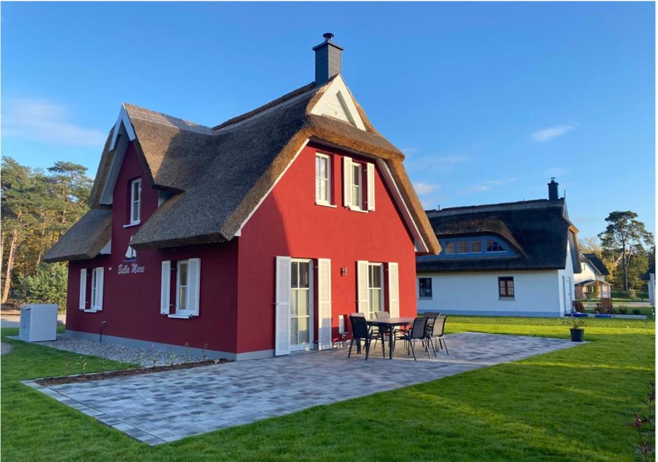 Modernes Reetdach-Ostseeferienhaus Bella Mare, Insel Usedom Mit Sauna, Kamin & Sonnenterrasse Zirchow Zewnętrze zdjęcie