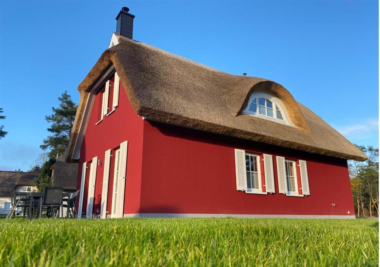 Modernes Reetdach-Ostseeferienhaus Bella Mare, Insel Usedom Mit Sauna, Kamin & Sonnenterrasse Zirchow Zewnętrze zdjęcie