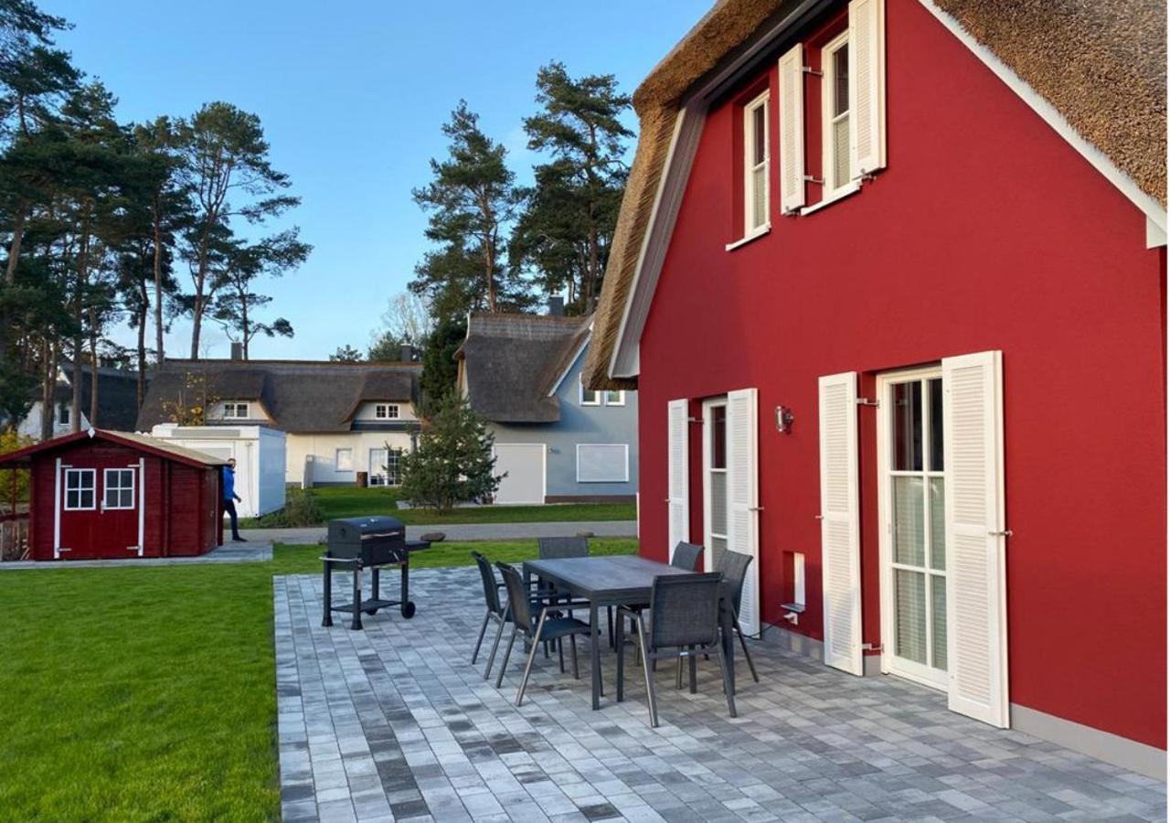 Modernes Reetdach-Ostseeferienhaus Bella Mare, Insel Usedom Mit Sauna, Kamin & Sonnenterrasse Zirchow Zewnętrze zdjęcie