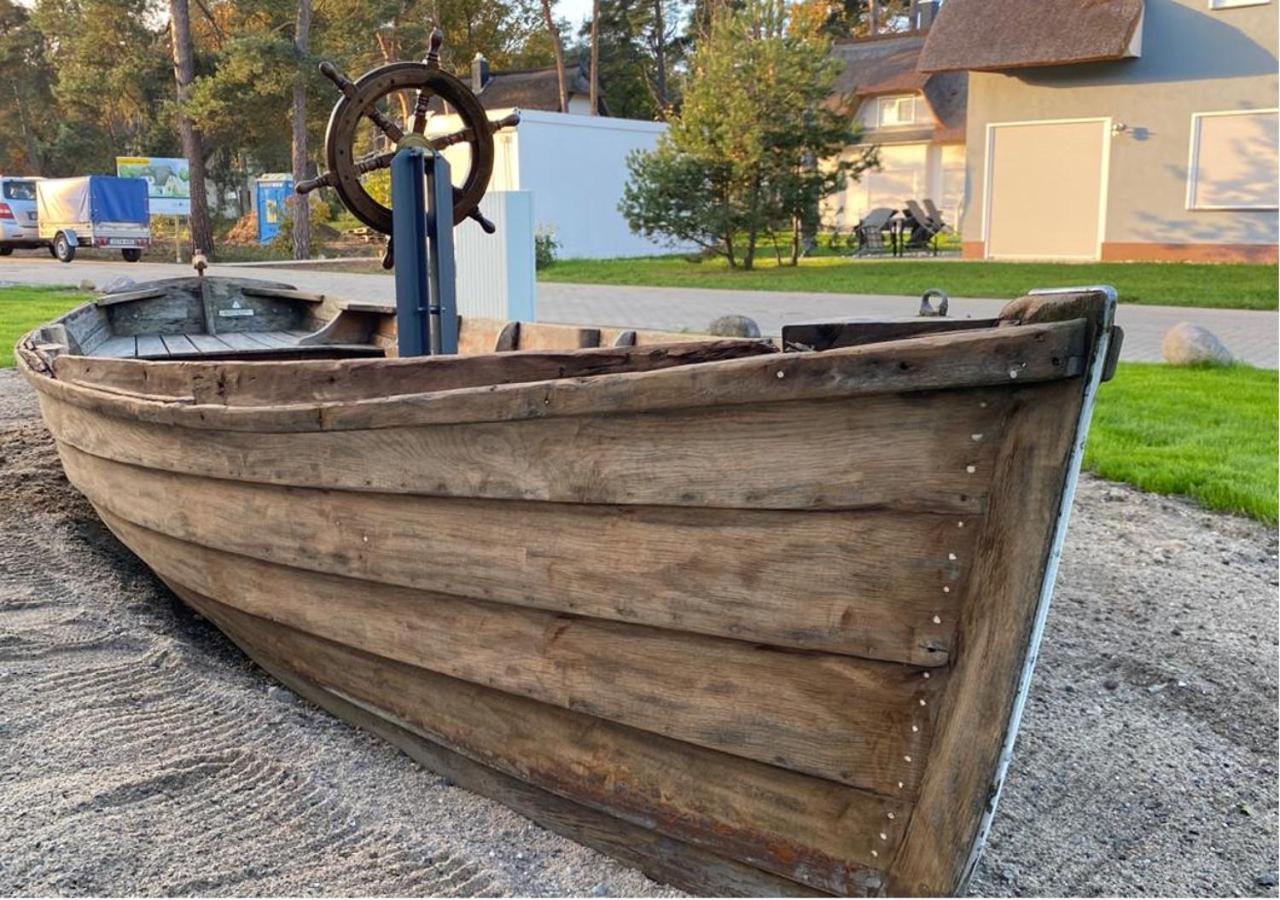Modernes Reetdach-Ostseeferienhaus Bella Mare, Insel Usedom Mit Sauna, Kamin & Sonnenterrasse Zirchow Zewnętrze zdjęcie