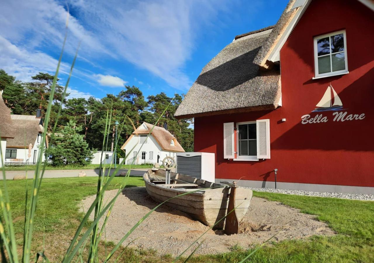 Modernes Reetdach-Ostseeferienhaus Bella Mare, Insel Usedom Mit Sauna, Kamin & Sonnenterrasse Zirchow Zewnętrze zdjęcie