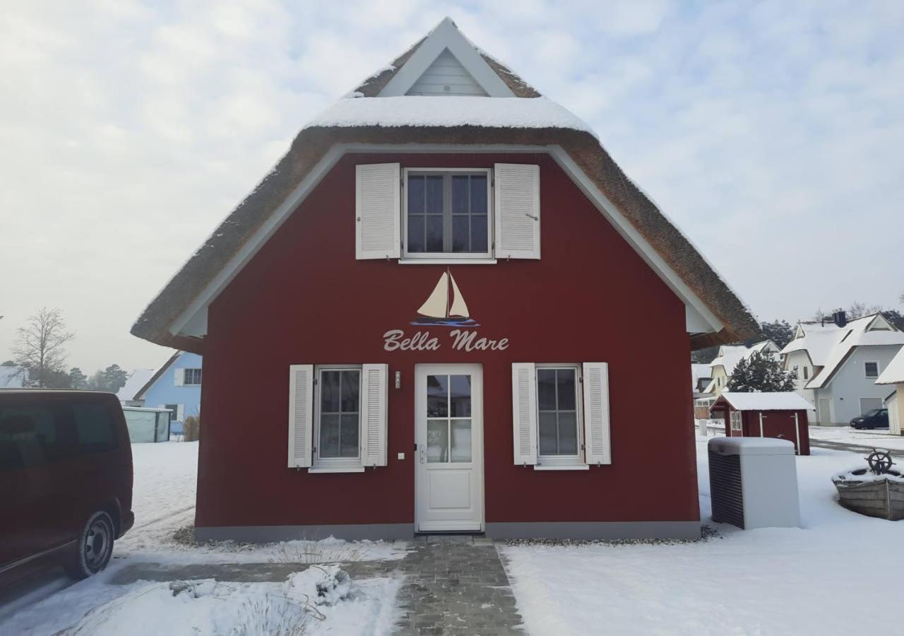 Modernes Reetdach-Ostseeferienhaus Bella Mare, Insel Usedom Mit Sauna, Kamin & Sonnenterrasse Zirchow Zewnętrze zdjęcie