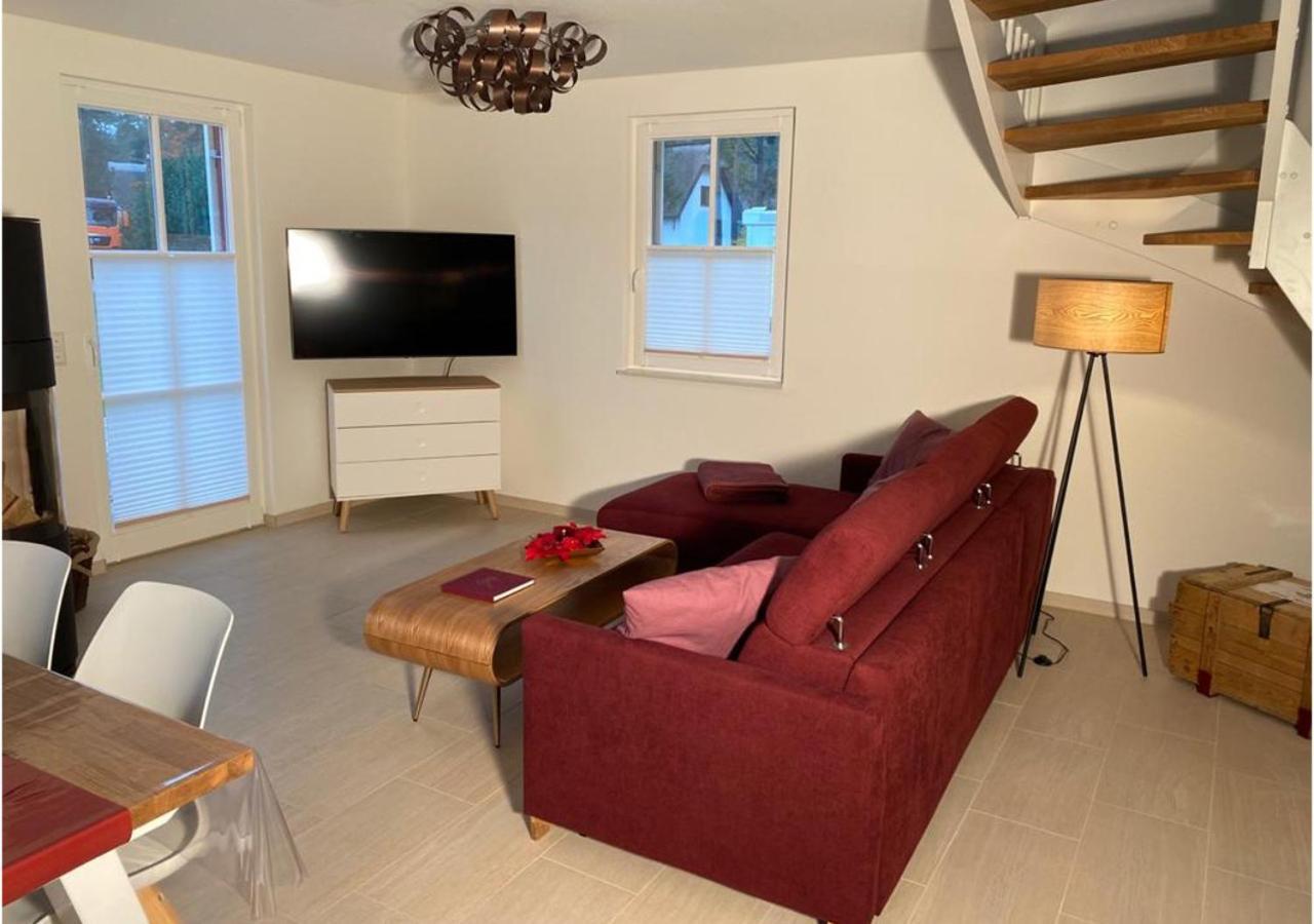 Modernes Reetdach-Ostseeferienhaus Bella Mare, Insel Usedom Mit Sauna, Kamin & Sonnenterrasse Zirchow Zewnętrze zdjęcie