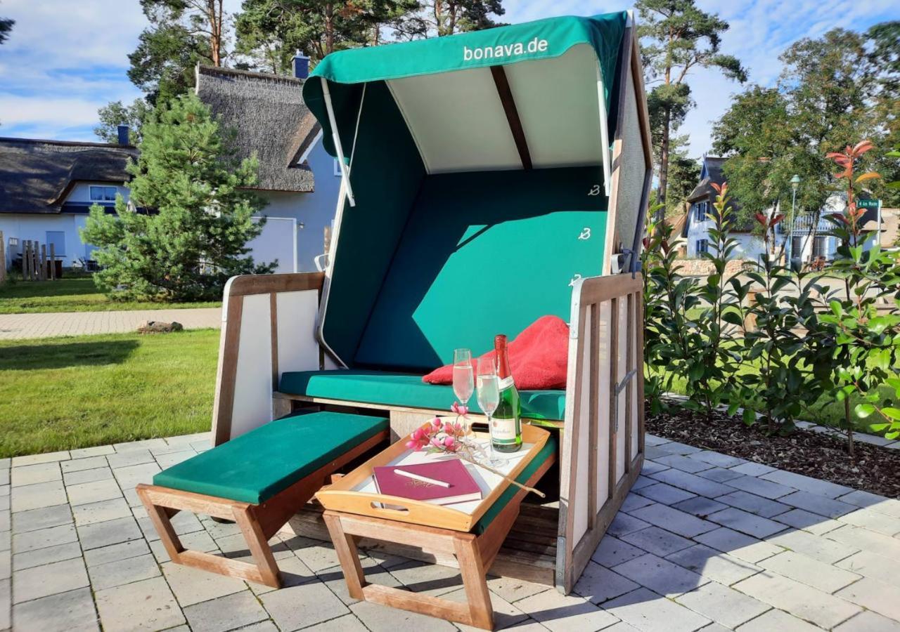Modernes Reetdach-Ostseeferienhaus Bella Mare, Insel Usedom Mit Sauna, Kamin & Sonnenterrasse Zirchow Zewnętrze zdjęcie