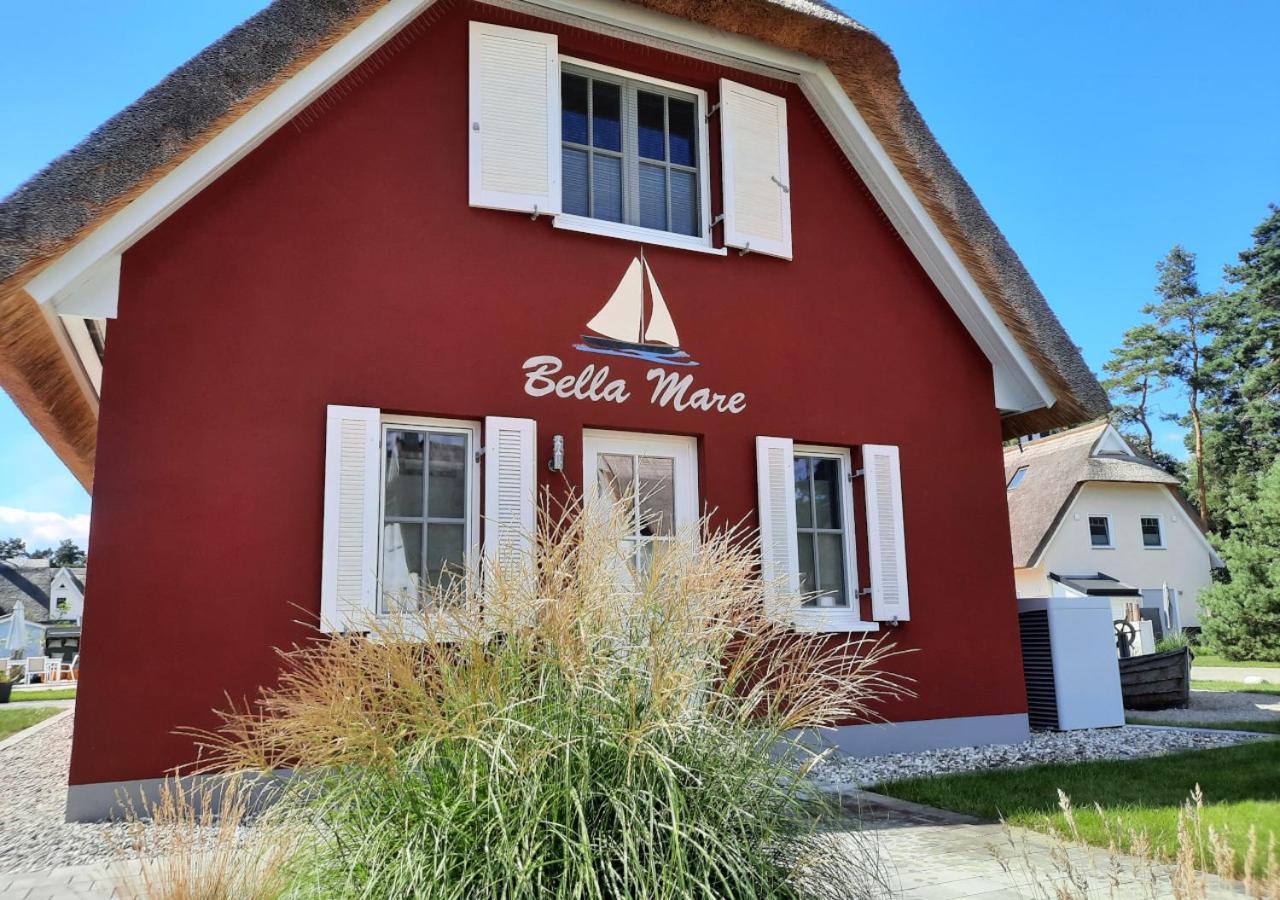 Modernes Reetdach-Ostseeferienhaus Bella Mare, Insel Usedom Mit Sauna, Kamin & Sonnenterrasse Zirchow Zewnętrze zdjęcie
